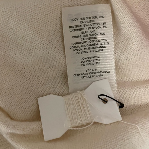 Aritzia Cotton-Cashmere Cream Sweater - Picture 11 of 11